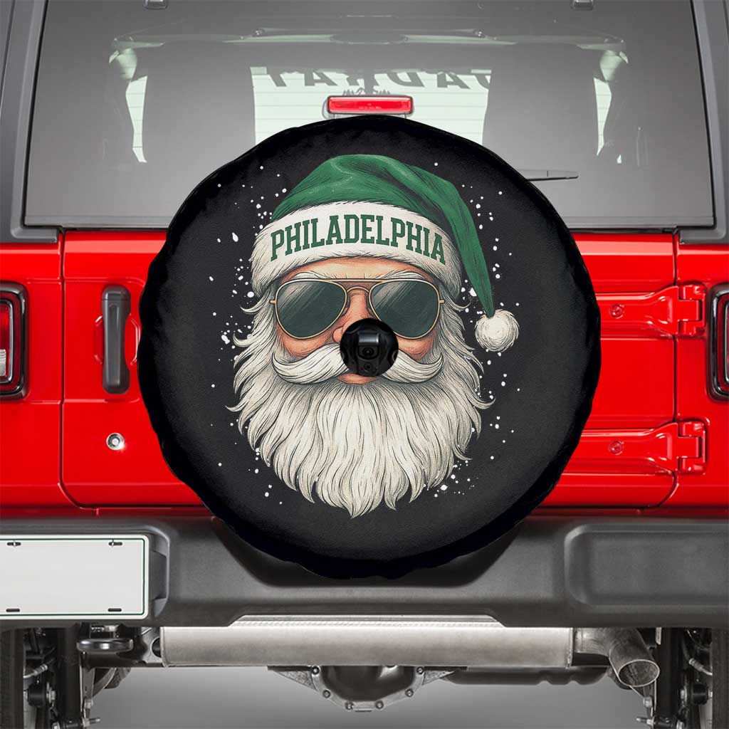 Christmas PFE Spare Tire Cover Funny Retro Santa Philly Lovers TS10 Black Print Your Wear