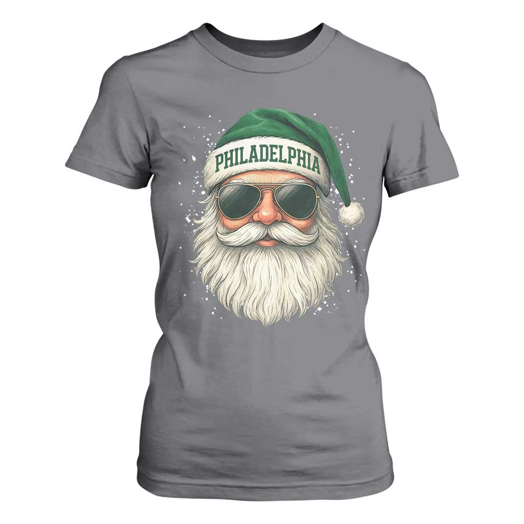 Christmas PFE T Shirt For Women Funny Retro Santa Philly Lovers TS10 Charcoal Print Your Wear
