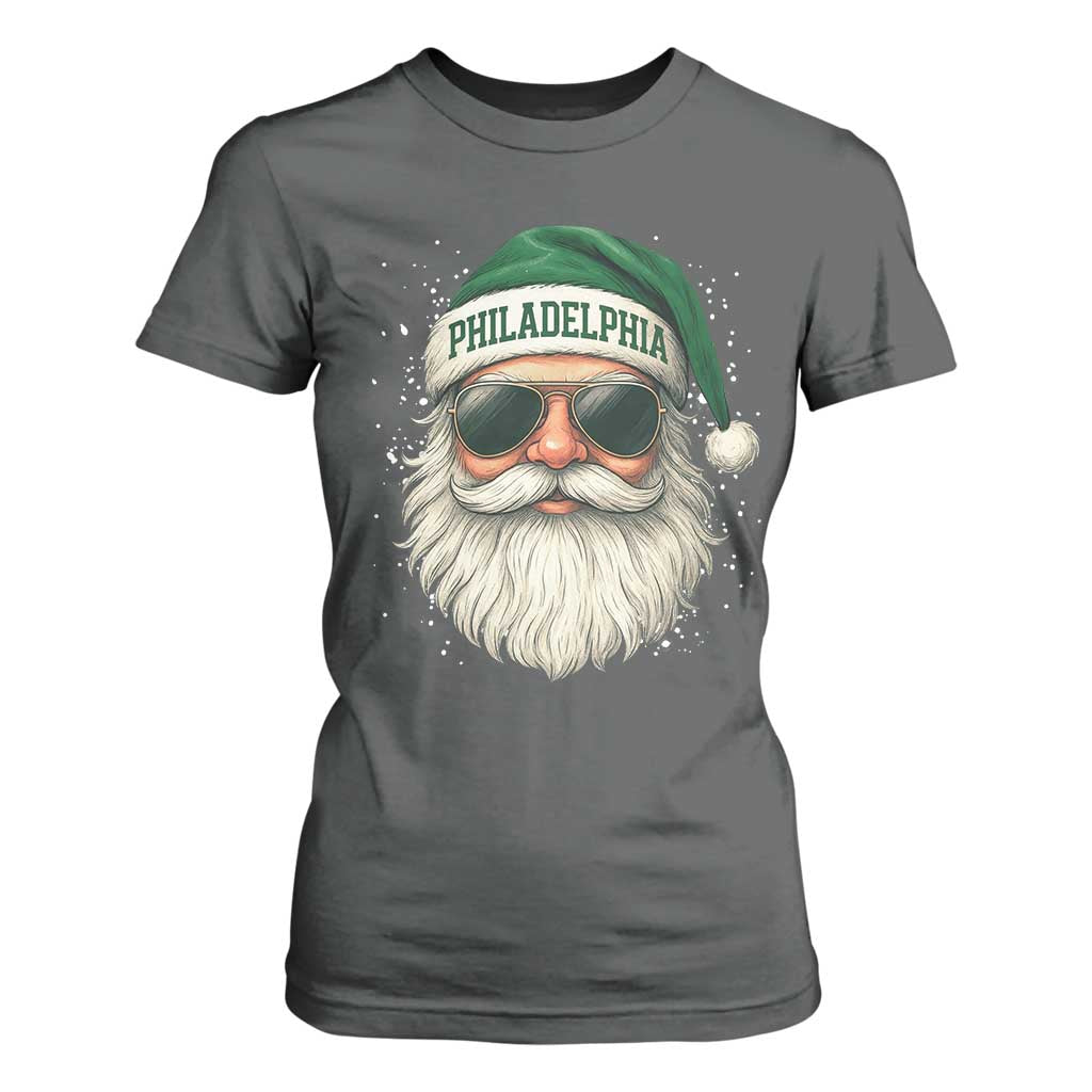 Christmas PFE T Shirt For Women Funny Retro Santa Philly Lovers TS10 Dark Heather Print Your Wear