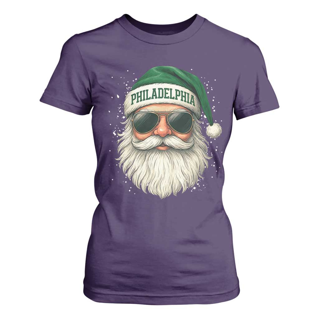Christmas Philadelphia Fan T Shirt For Women Funny Retro Santa Philly Lovers TS10 Purple Print Your Wear