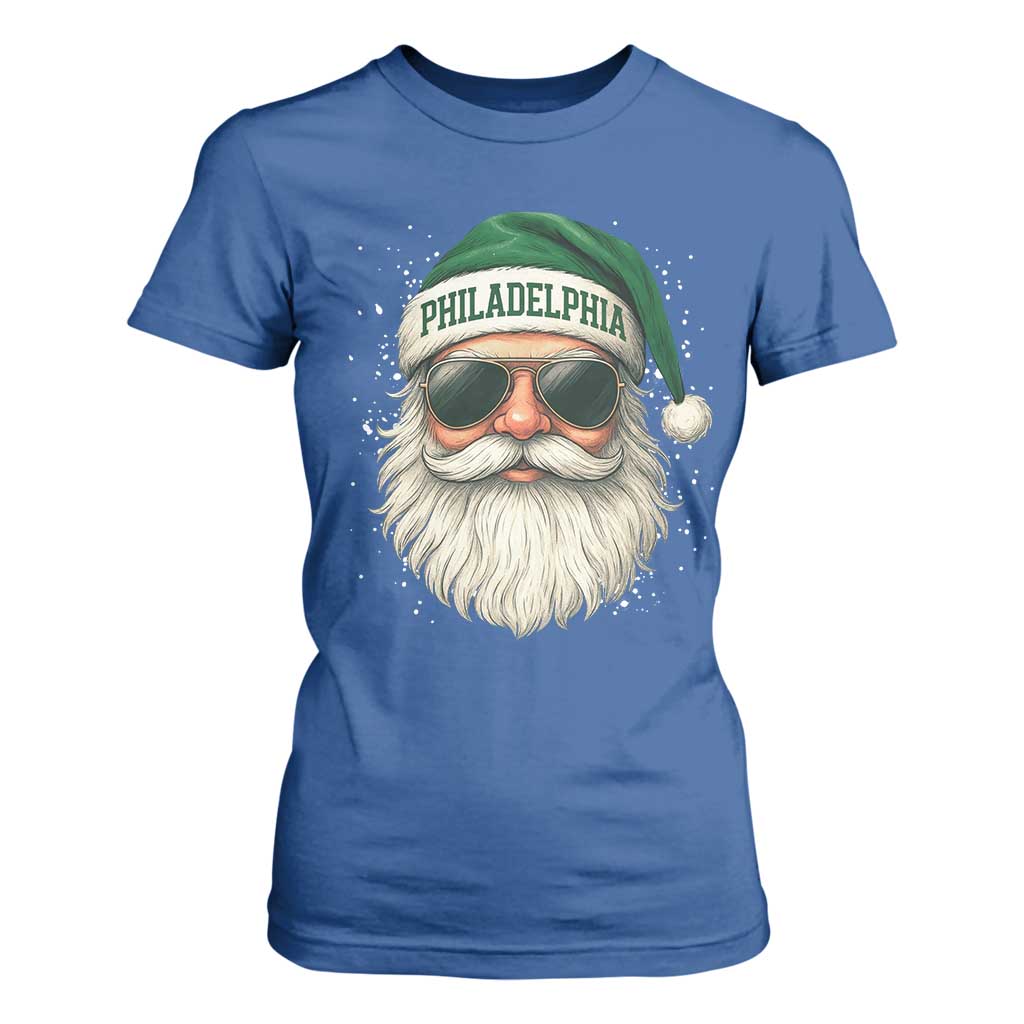 Christmas PFE T Shirt For Women Funny Retro Santa Philly Lovers TS10 Royal Blue Print Your Wear