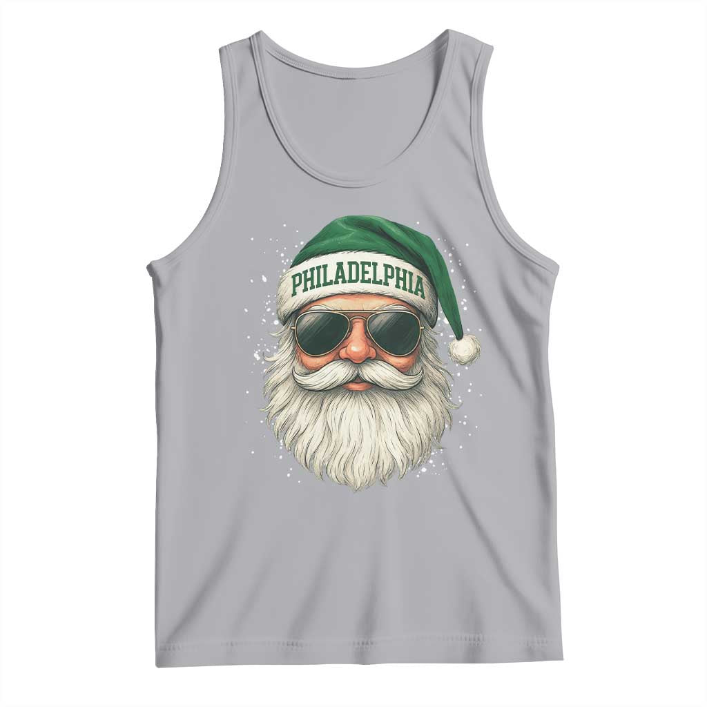 Christmas Philadelphia Fan Tank Top Funny Retro Santa Philly Lovers TS10 Athletic Heather Print Your Wear