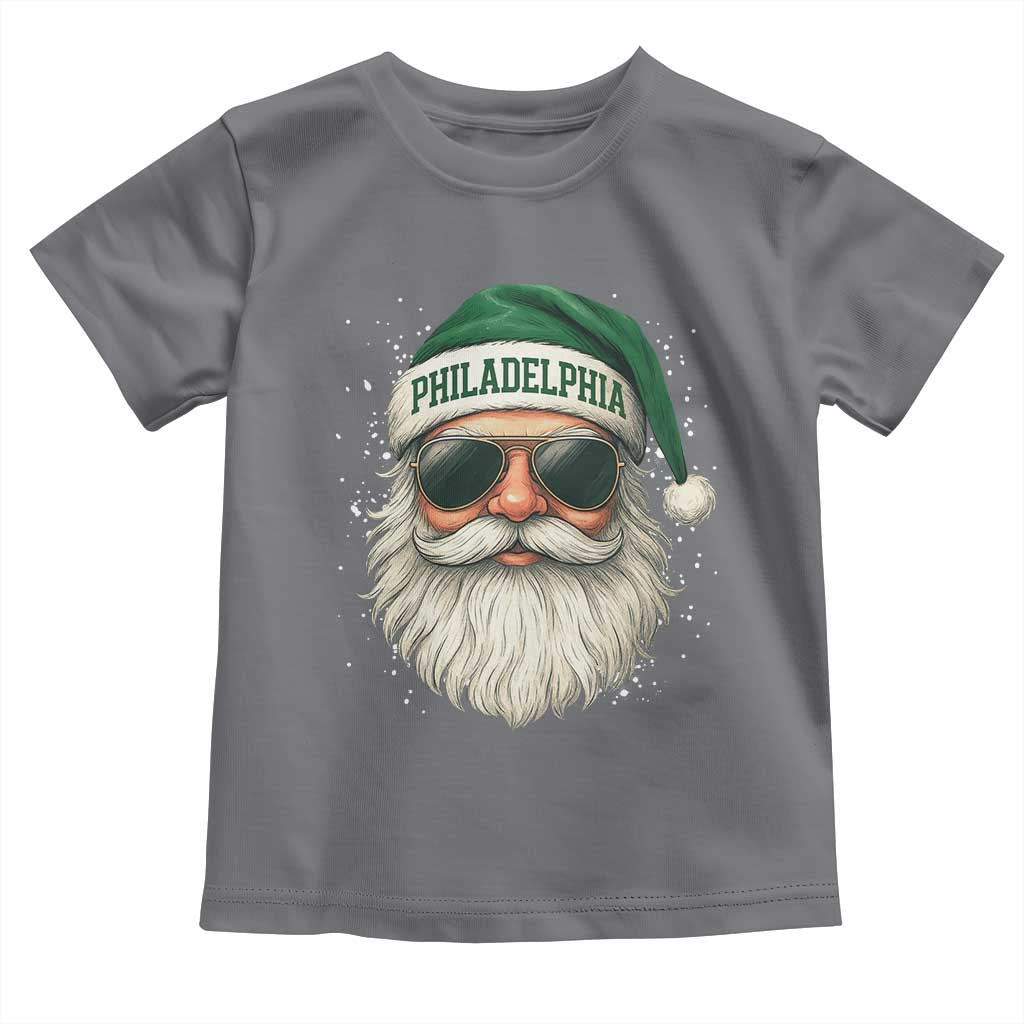 Christmas Philadelphia Fan Toddler T Shirt Funny Retro Santa Philly Lovers TS10 Charcoal Print Your Wear
