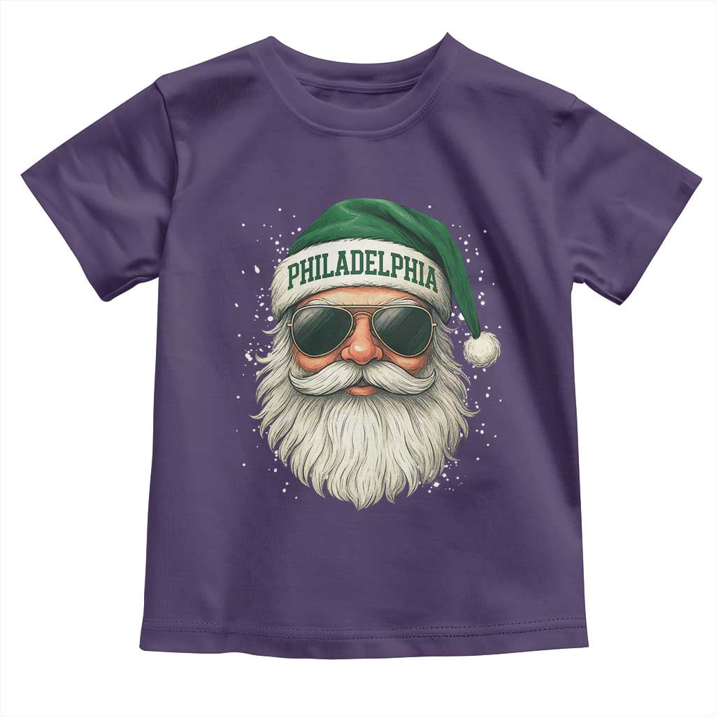 Christmas Philadelphia Fan Toddler T Shirt Funny Retro Santa Philly Lovers TS10 Purple Print Your Wear