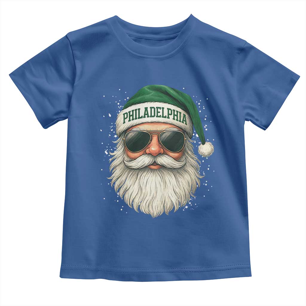 Christmas Philadelphia Fan Toddler T Shirt Funny Retro Santa Philly Lovers TS10 Royal Blue Print Your Wear