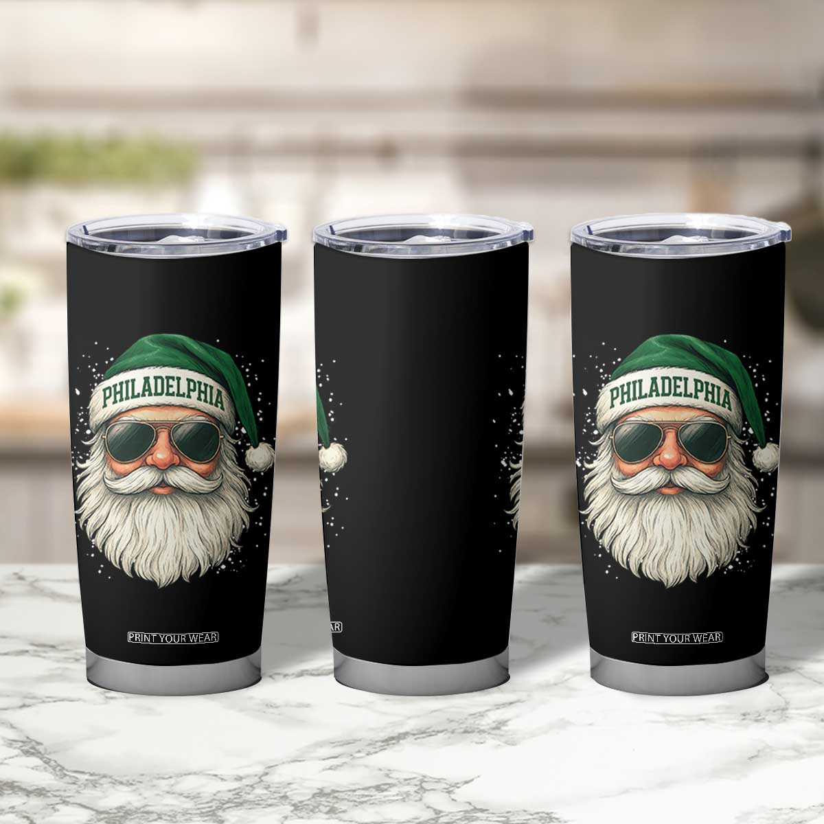Christmas PFE Tumbler Cup Funny Retro Santa Philly Lovers TS10 Print Your Wear