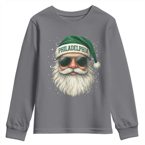 Christmas PFE Youth Sweatshirt Funny Retro Santa Philly Lovers TS10 Charcoal Print Your Wear
