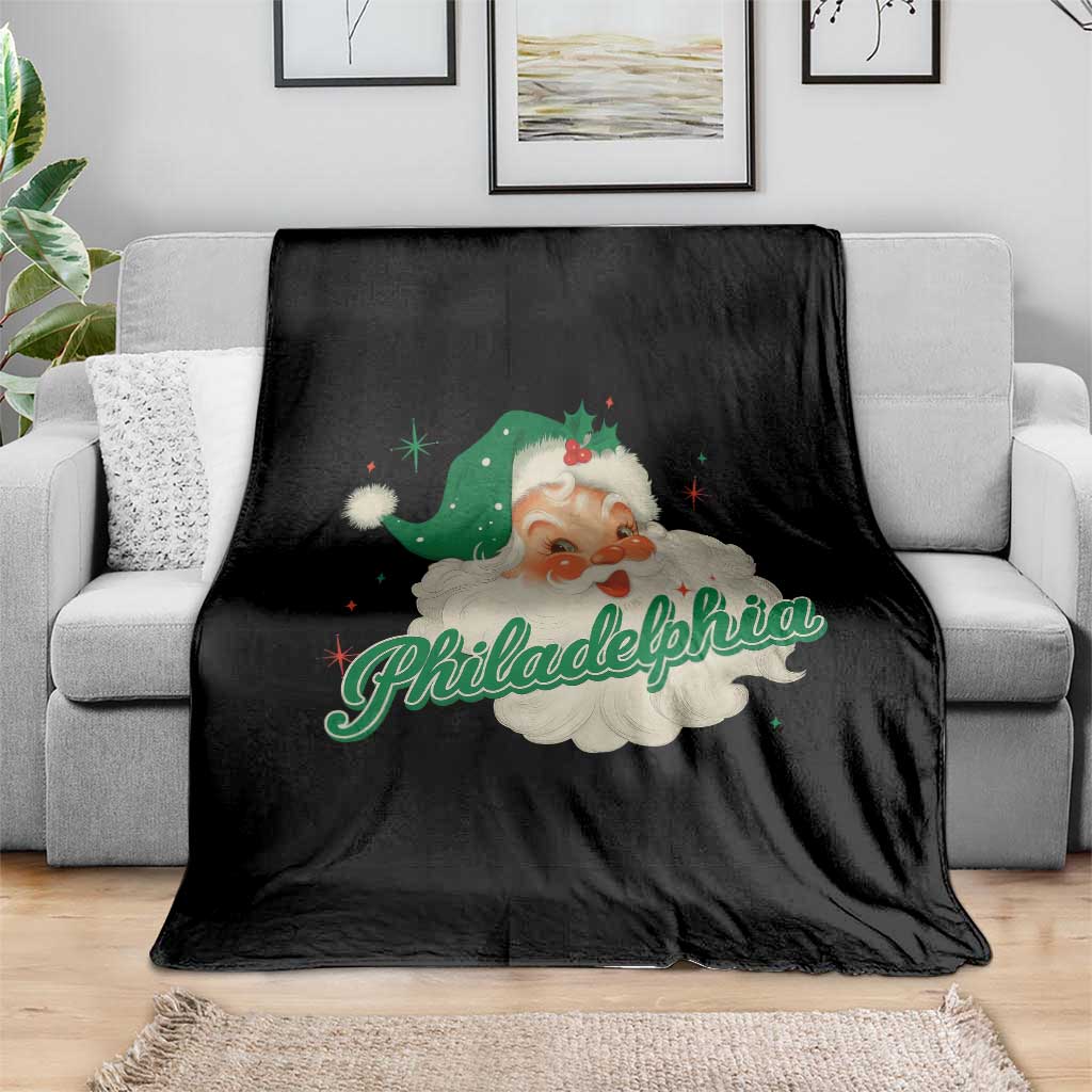 Christmas Philadelphia Football Throw Blanket Vintage Santa Philly Lovers TS10 Print Your Wear