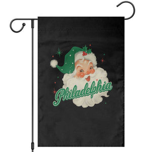 Christmas Philadelphia Football Garden Flag Vintage Santa Philly Lovers TS10 Black Print Your Wear
