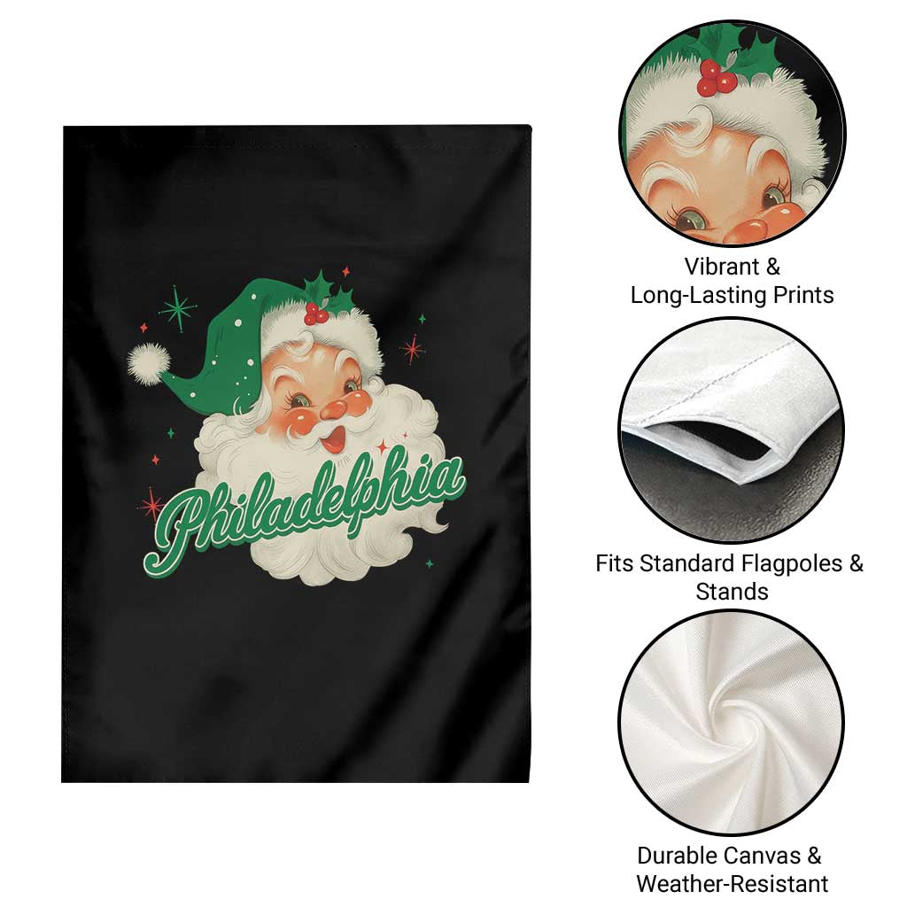 Christmas Philadelphia Football Garden Flag Vintage Santa Philly Lovers TS10 Print Your Wear