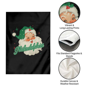 Christmas Philadelphia Football Garden Flag Vintage Santa Philly Lovers TS10 Print Your Wear