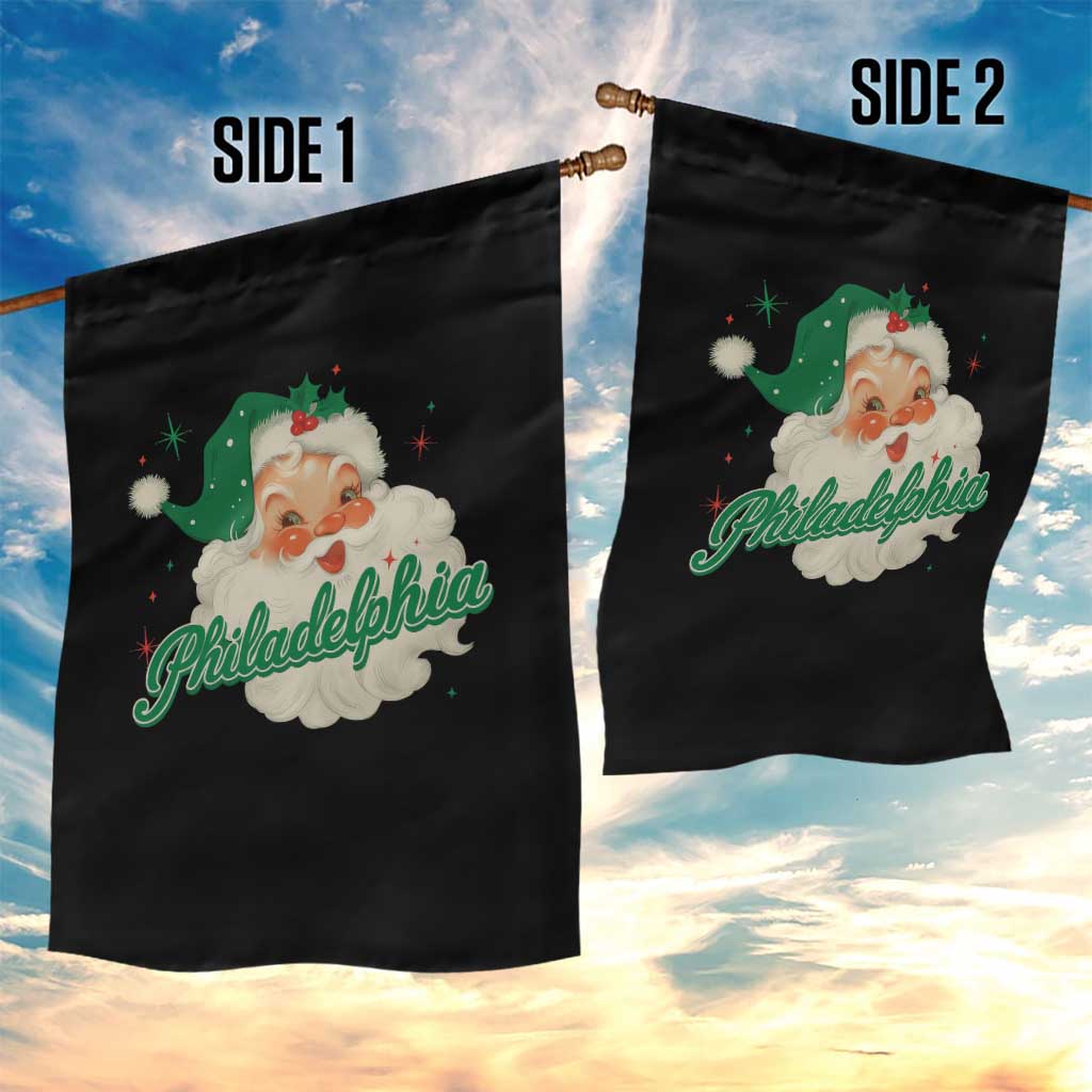 Christmas Philadelphia Football Garden Flag Vintage Santa Philly Lovers TS10 Print Your Wear