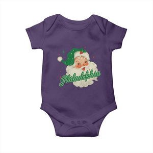 Christmas Philly Lover Baby Onesie Vintage Santa EF Football Fan TS10 Purple Print Your Wear