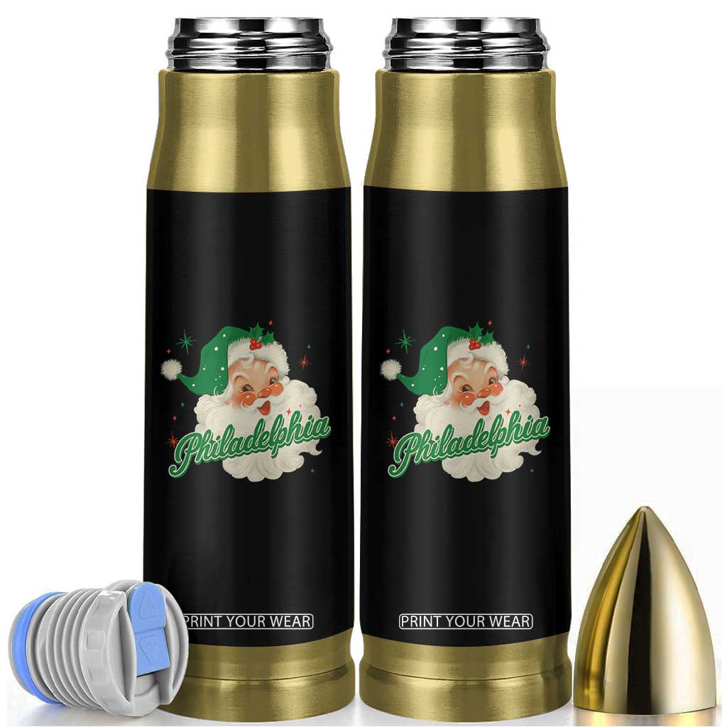 Christmas Philadelphia Football Bullet Tumbler Vintage Santa Philly Lovers TS10 Black Print Your Wear