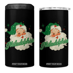 Christmas Philadelphia Football 4 in 1 Can Cooler Tumbler Vintage Santa Philly Lovers TS10 One Size: 16 oz Black Print Your Wear