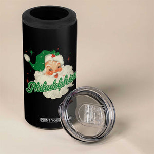 Christmas Philly Lover 4 in 1 Can Cooler Tumbler Vintage Santa EF Football Fan TS10 Print Your Wear