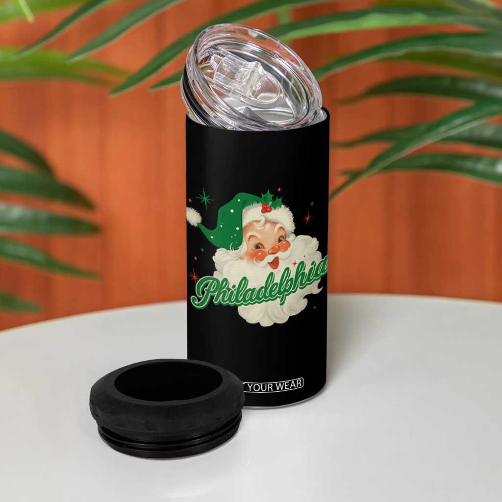 Christmas Philly Lover 4 in 1 Can Cooler Tumbler Vintage Santa EF Football Fan TS10 Print Your Wear