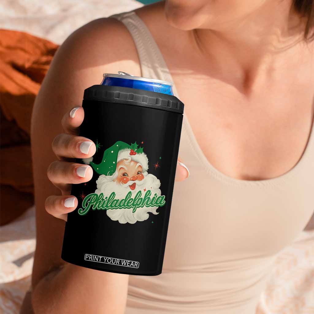 Christmas Philly Lover 4 in 1 Can Cooler Tumbler Vintage Santa EF Football Fan TS10 Print Your Wear