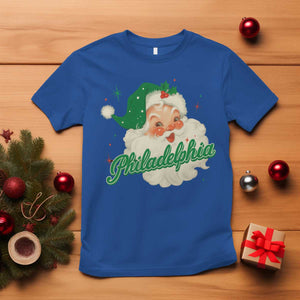 Christmas Philadelphia Football T Shirt Vintage Santa Philly Lovers TS10 Royal Blue Print Your Wear