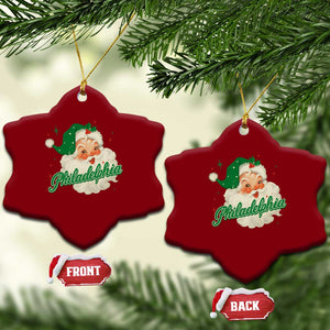 Christmas Philly Lover Ceramic Ornament Vintage Santa EF Football Fan TS10 Print Your Wear