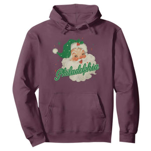 Christmas Philly Lover Hoodie Vintage Santa EF Football Fan TS10 Maroon Print Your Wear