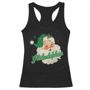 Christmas Philadelphia Football Racerback Tank Top Vintage Santa Philly Lovers TS10 Black Print Your Wear