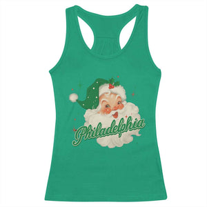 Christmas Philly Lover Racerback Tank Top Vintage Santa EF Football Fan TS10 Irish Green Print Your Wear