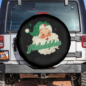 Christmas Philly Lover Spare Tire Cover Vintage Santa EF Football Fan TS10 No hole Black Print Your Wear