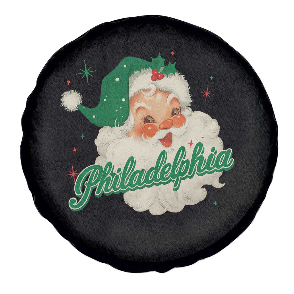 Christmas Philadelphia Football Spare Tire Cover Vintage Santa Philly Lovers TS10 Print Your Wear