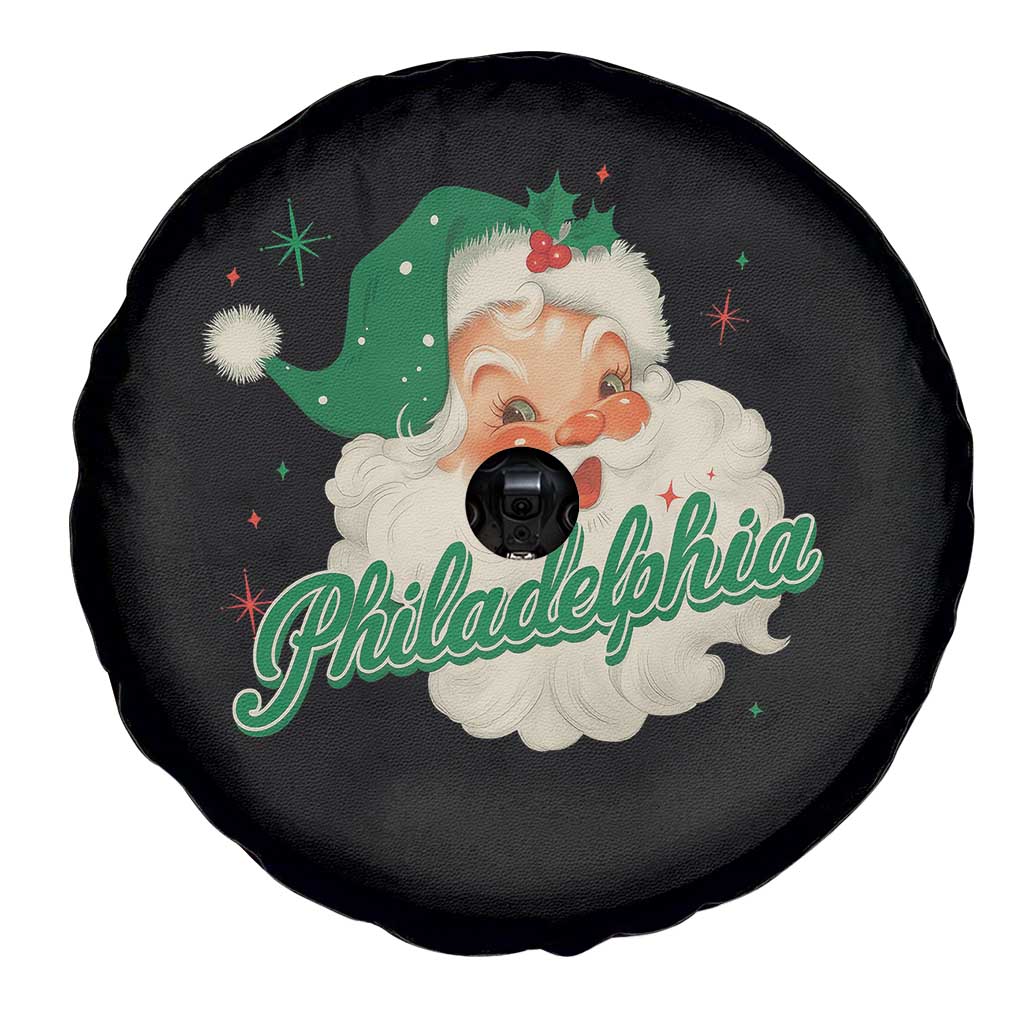 Christmas Philadelphia Football Spare Tire Cover Vintage Santa Philly Lovers TS10 Print Your Wear