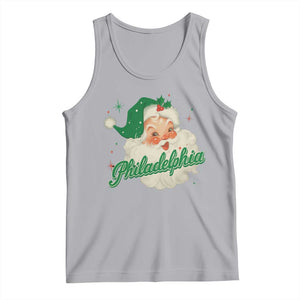 Christmas Philadelphia Football Tank Top Vintage Santa Philly Lovers TS10 Athletic Heather Print Your Wear