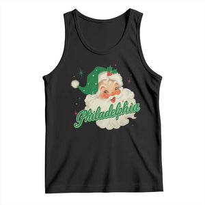 Christmas Philadelphia Football Tank Top Vintage Santa Philly Lovers TS10 Black Print Your Wear