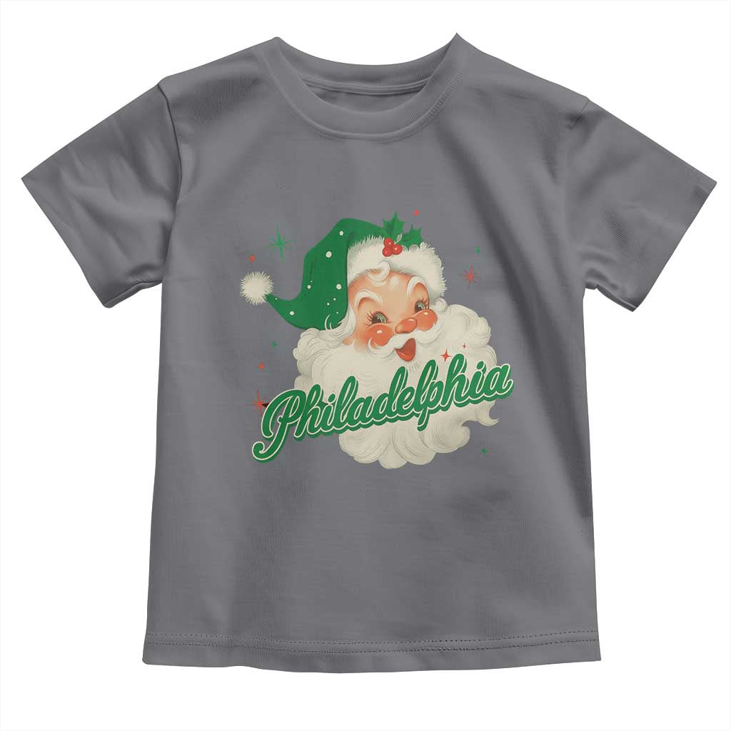 Christmas Philly Lover Toddler T Shirt Vintage Santa EF Football Fan TS10 Charcoal Print Your Wear
