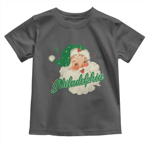 Christmas Philadelphia Football Toddler T Shirt Vintage Santa Philly Lovers TS10 Dark Heather Print Your Wear