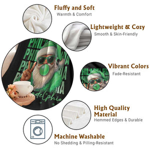 Philadelphia Football Christmas Throw Blanket Santa Retro Philly Fan TS10 Print Your Wear