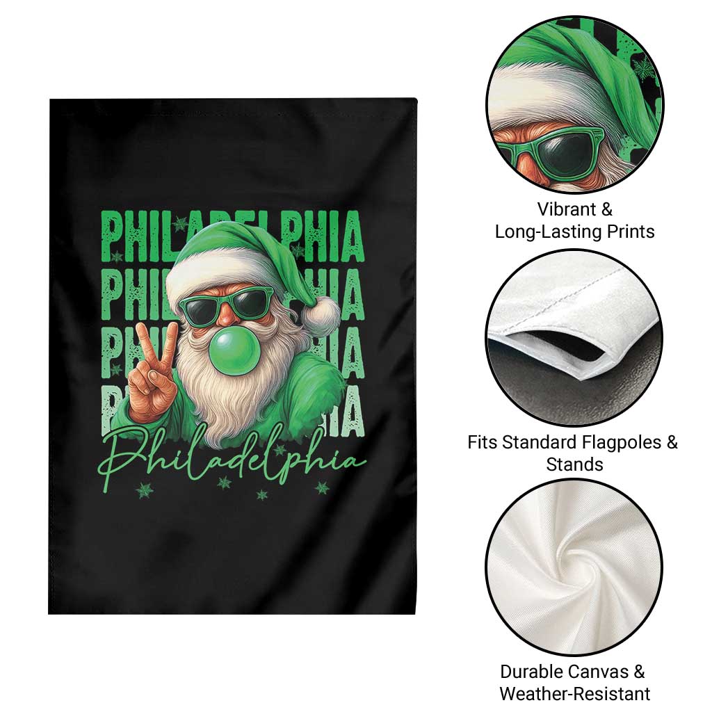 Philadelphia Football Christmas Garden Flag Santa Retro Philly Fan TS10 Print Your Wear