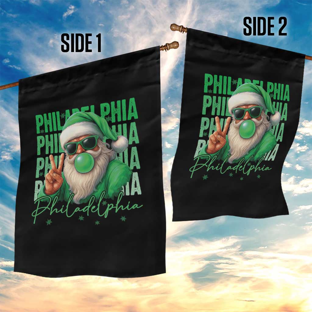Philadelphia Football Christmas Garden Flag Santa Retro Philly Fan TS10 Print Your Wear