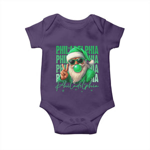 Christmas Philly Lover Baby Onesie Santa Retro EF Football Fan TS10 Purple Print Your Wear