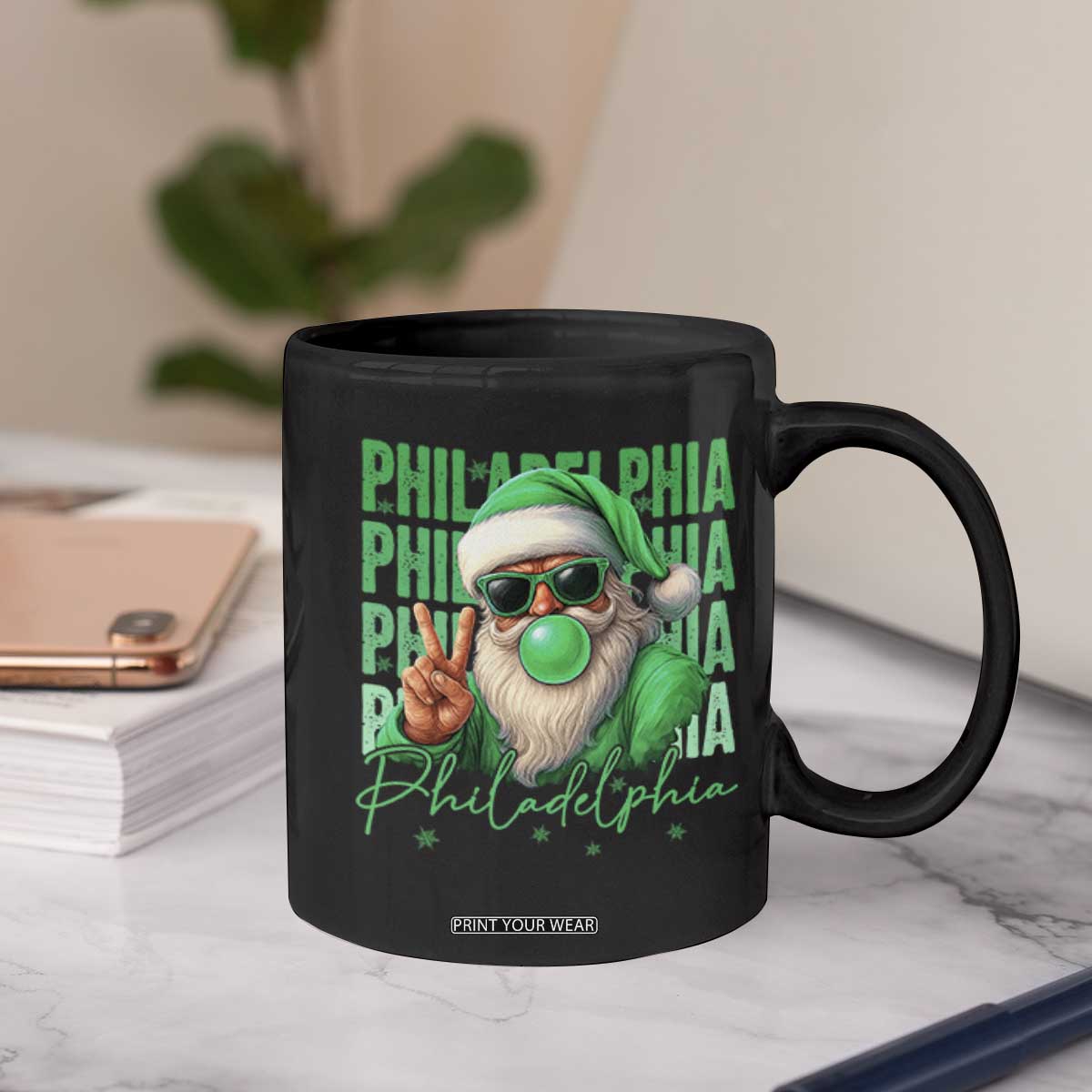 Philadelphia Football Christmas Coffee Mug Santa Retro Philly Fan TS10 Print Your Wear