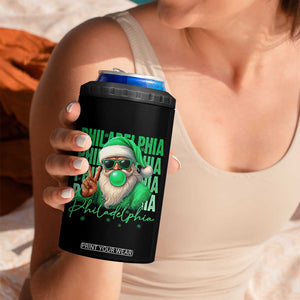 Christmas Philly Lover 4 in 1 Can Cooler Tumbler Santa Retro EF Football Fan TS10 Print Your Wear