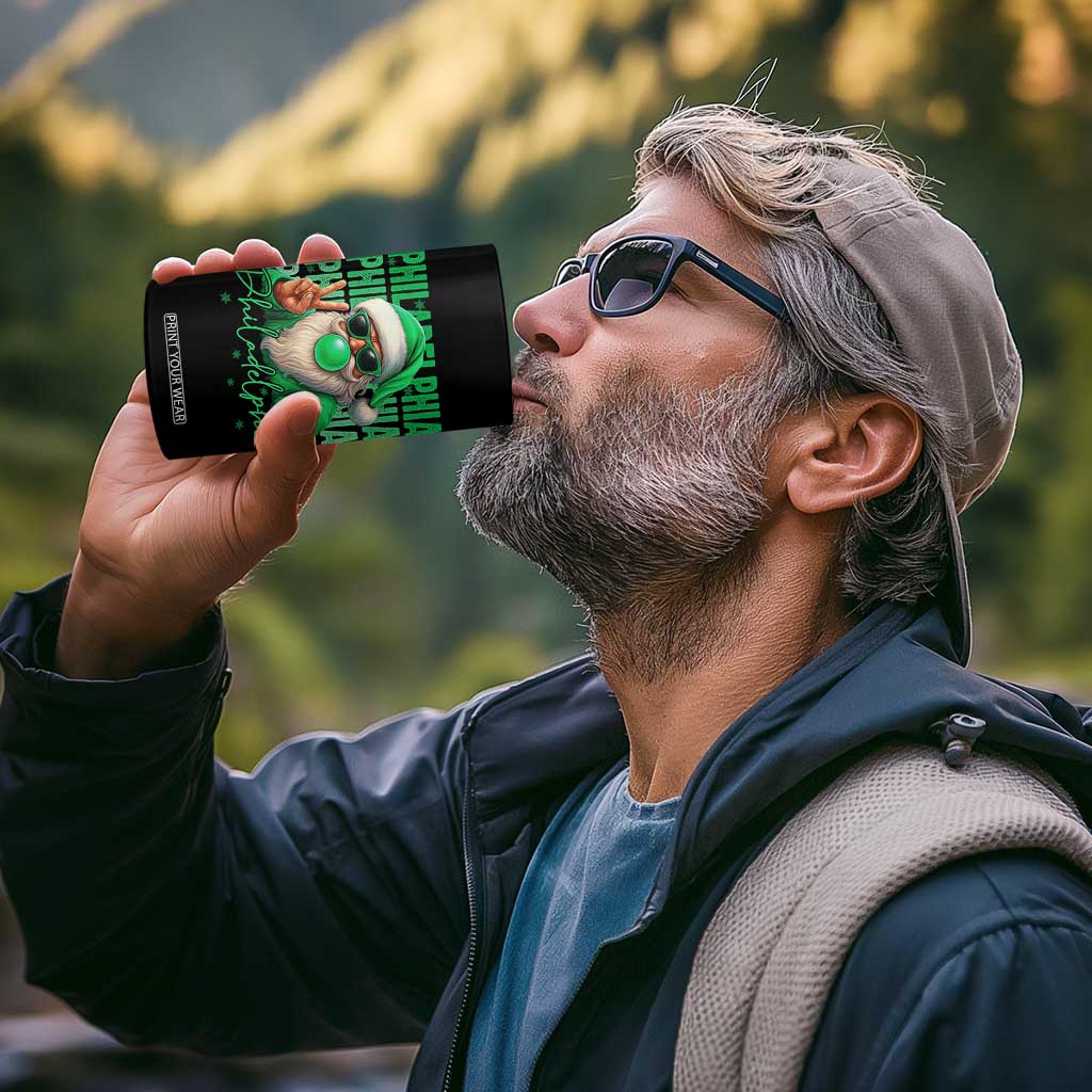 Philadelphia Football Christmas 4 in 1 Can Cooler Tumbler Santa Retro Philly Fan TS10 Print Your Wear