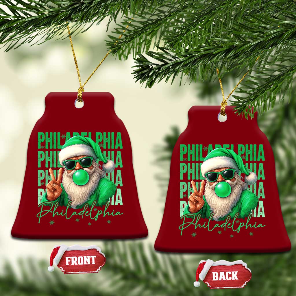 Philadelphia Football Christmas Ceramic Ornament Santa Retro Philly Fan TS10 Print Your Wear