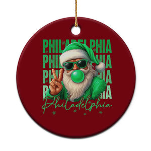 Christmas Philly Lover Ceramic Ornament Santa Retro EF Football Fan TS10 1pc Red Print Your Wear