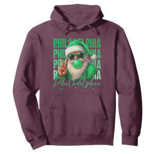 Philadelphia Football Christmas Hoodie Santa Retro Philly Fan TS10 Maroon Print Your Wear