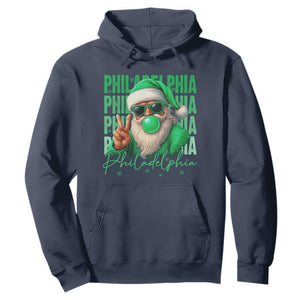 Philadelphia Football Christmas Hoodie Santa Retro Philly Fan TS10 Navy Print Your Wear