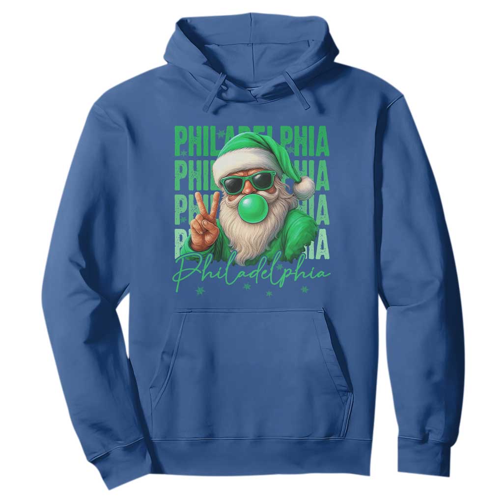 Christmas Philly Lover Hoodie Santa Retro EF Football Fan TS10 Royal Blue Print Your Wear