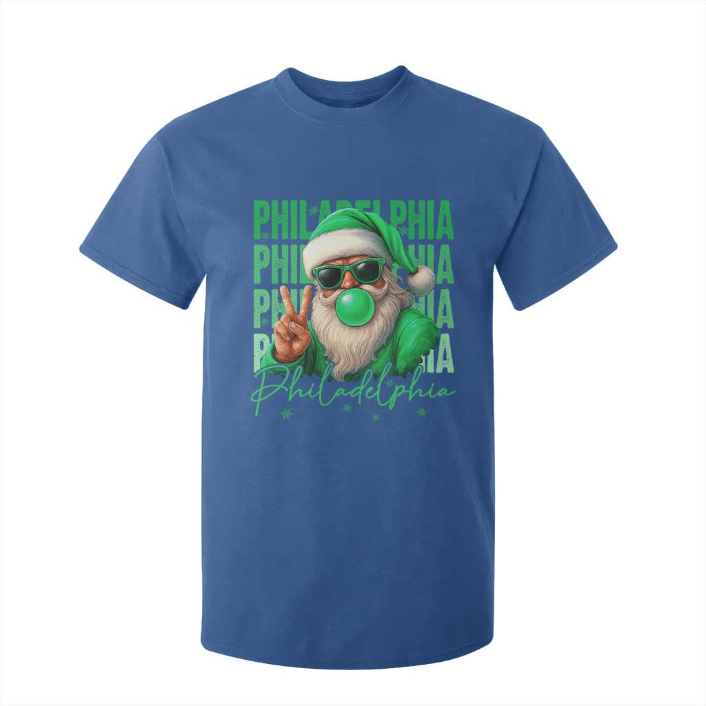 Philadelphia Football Christmas T Shirt For Kid Santa Retro Philly Fan TS10 Royal Blue Print Your Wear