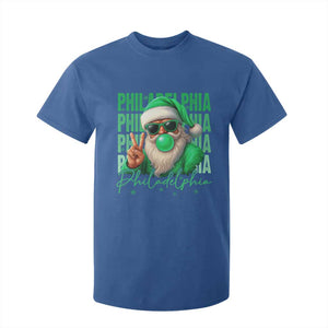 Philadelphia Football Christmas T Shirt For Kid Santa Retro Philly Fan TS10 Royal Blue Print Your Wear