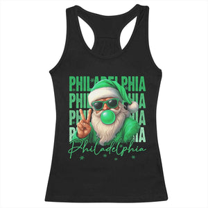 Philadelphia Football Christmas Racerback Tank Top Santa Retro Philly Fan TS10 Black Print Your Wear
