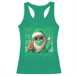 Christmas Philly Lover Racerback Tank Top Santa Retro EF Football Fan TS10 Irish Green Print Your Wear